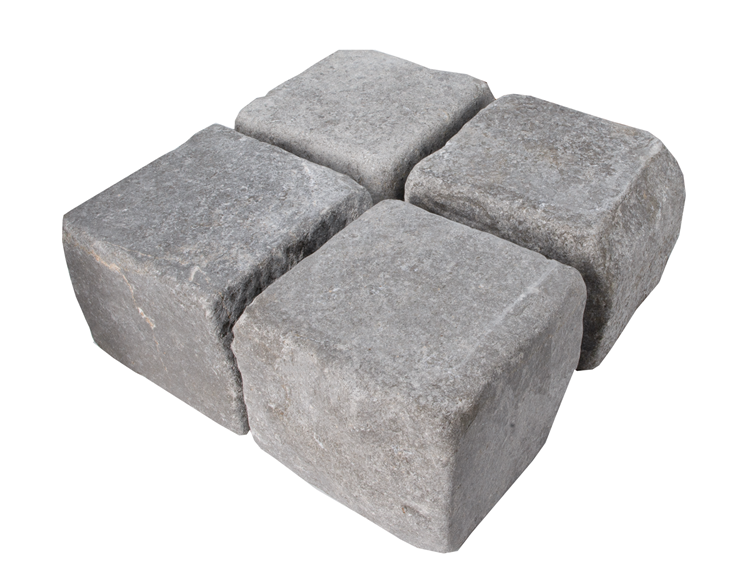 Kalkstein Pflastersteine 10x10x8 Camino Grey stonenaturelle